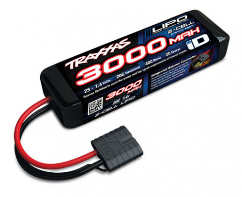 Traxxas Batteri Li-Po 2S 7.4V 20C 3000mAh i gruppen RADIOSTYRT / RESERVDELAR hos Sävedalens Cykel - 1956 (422827X)